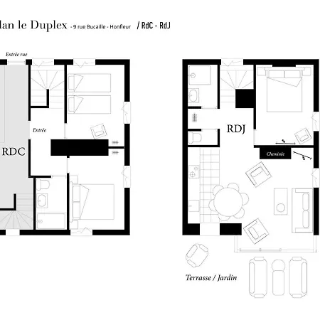 アパート La Petite Adresse Du 10honfleur